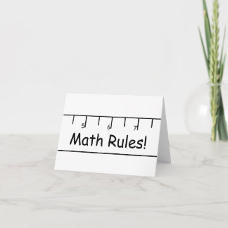 Tarjeta ¡Reglas matemáticas!