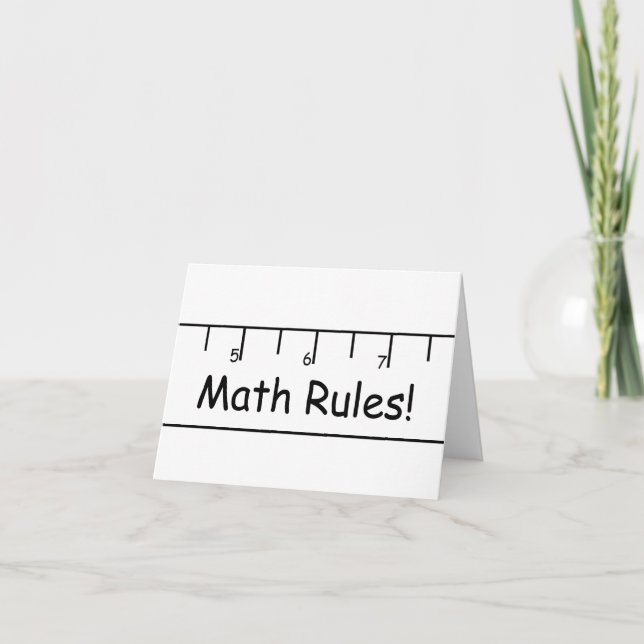 Tarjeta ¡Reglas matemáticas! (Anverso)