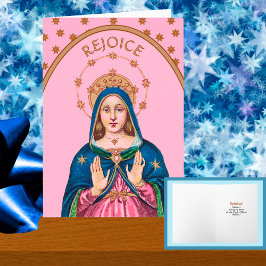 Tarjeta ¡Regocijaos! (Latín: Gaudete!) Parte superior del 