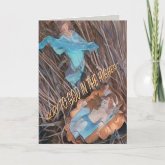 Tarjeta Regocíjate Salvador ha nacido ángel y bebé Jesús N