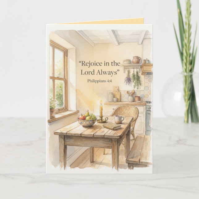 Tarjeta Regocíjate Siempre (Anverso)