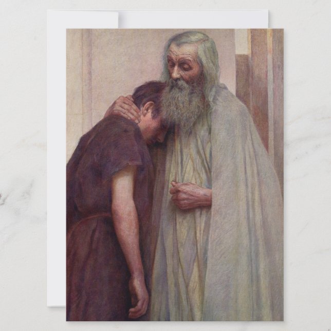 Tarjeta Regreso a casa (padre e hijo) (Anverso)