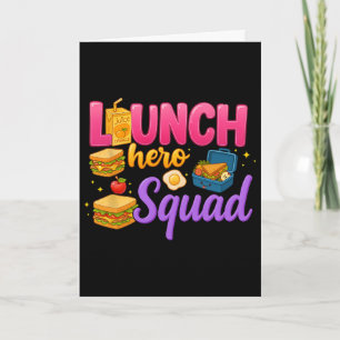 Tarjeta Regreso a la Escuela Lunch Lady Squad Lunch Hero S