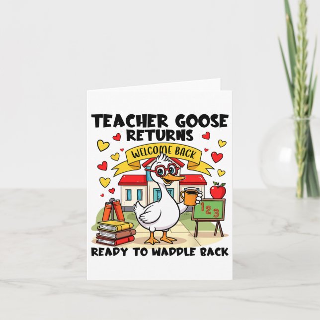 Tarjeta Regreso de ganso del profesor (Anverso)