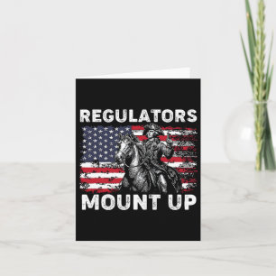 Tarjeta Reguladores Retro Montan Bandera Graciosa Usa Cowb