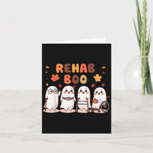 Tarjeta Rehab Boo Halloween Diversión Fantasma Terapia Fís