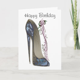 Tarjeta Rehapsody en el arte de los zapatos de Stiletto Az