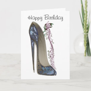 Tarjeta Rehapsody en el arte de los zapatos de Stiletto Az