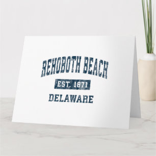 Tarjeta Rehoboth Beach Delaware DE Diseño Deportivo Vintag