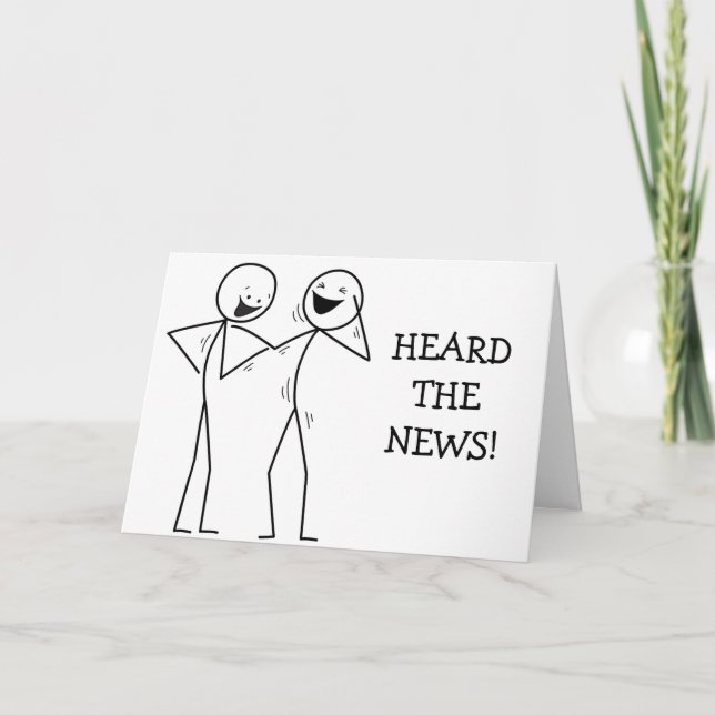 TARJETA "REÍBE ESCUCHAR LA NOTICIA DE QUE ESTÁS **40*** (Anverso)