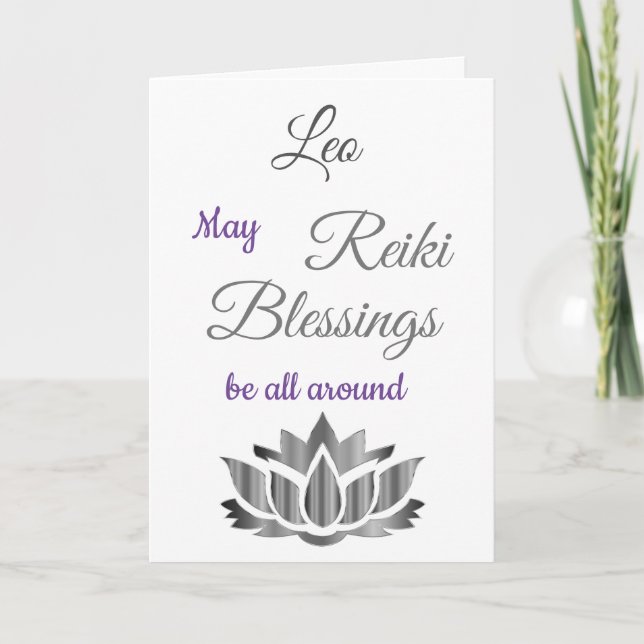 Tarjeta Reiki Blessings Se Bien En Saludar (Anverso)