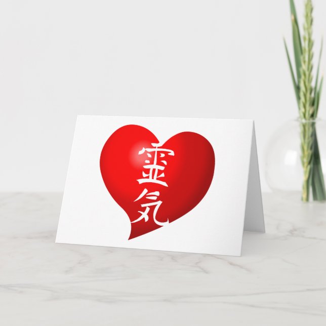 Tarjeta Reiki de corazón abierto (Anverso)