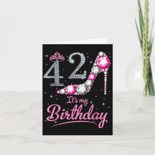 Tarjeta Reina 42 años cumpleaños 42 feliz día