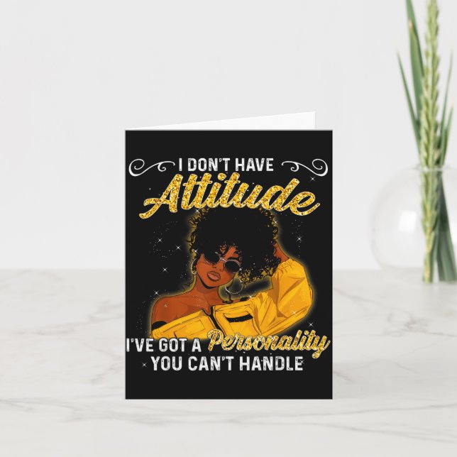 Tarjeta Reina Africana Americana de Melanina Magia de Chic (Anverso)