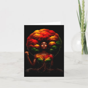 Tarjeta Reina Afro Mujer Negra Raíces Africanas Melanina N