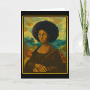 Tarjeta Reina Afrofro Mona Lisa Negra Mujer Africana Su