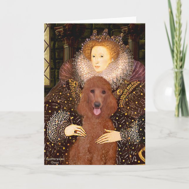 Tarjeta Reina - Comodle estándar rojo oscuro #1 (Anverso)