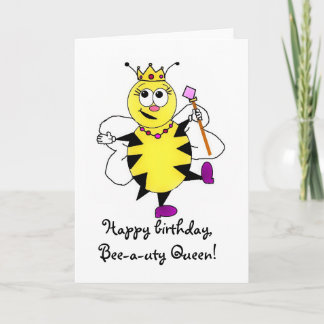 Tarjeta Reina de Bee-a-uty