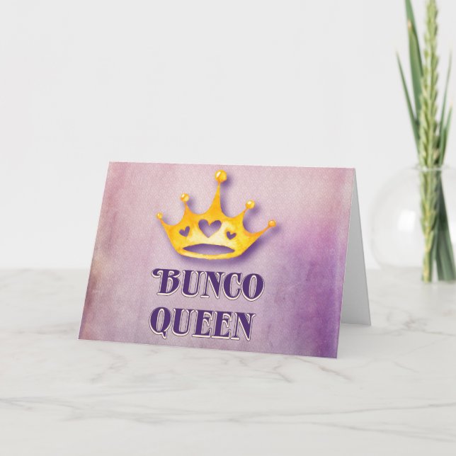 Tarjeta Reina de Bunco del feliz cumpleaños (Anverso)
