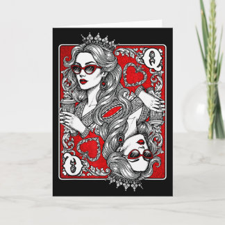 Tarjeta Reina De Corazón Carta De Juego Café Amante Juego 