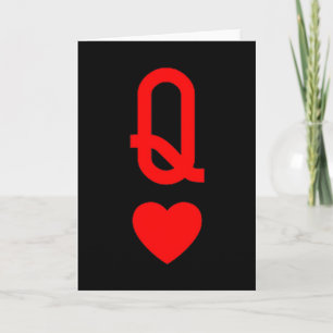 Tarjeta Reina De Corazones Pareja Pareja San Valentín D