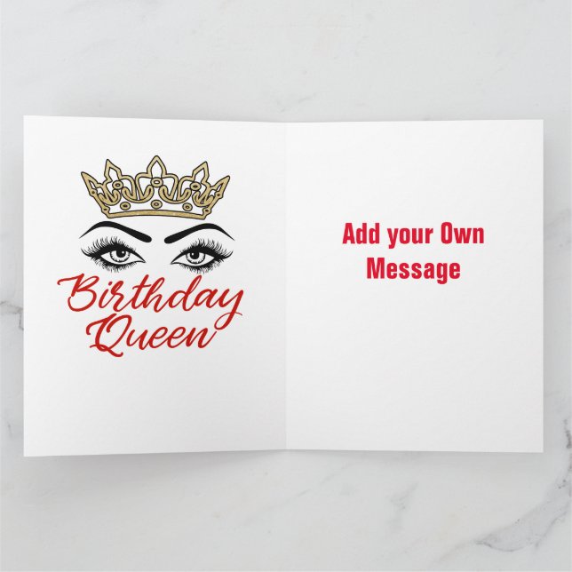 Tarjeta Reina de Cumpleaños (Interior)