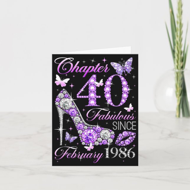 Tarjeta Reina de cumpleaños 40 Capítulo 40 Fabulosa desde  (Anverso)