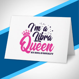 Tarjeta Reina de cumpleaños de Libra Signo de astrología A