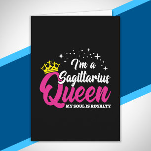 Tarjeta Reina de Cumpleaños de Sagitario Astrología Signo 