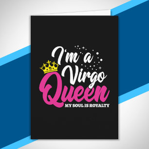 Tarjeta Reina de cumpleaños de Virgo Astrología Agosto Sep