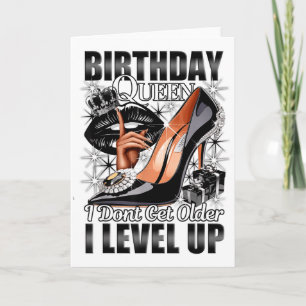 Tarjeta Reina de Cumpleaños No Envejezco Me Supero Mujer