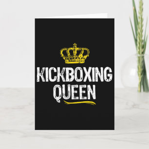 Tarjeta Reina de Kickboxing Mujeres Chicas Kickbox Diverti