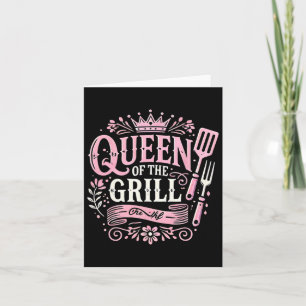 Tarjeta Reina De La Parrilla Fumada De Carne De Bbq