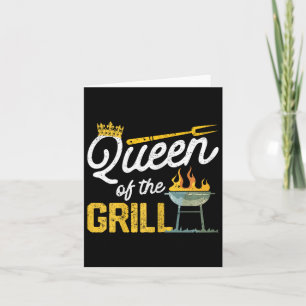 Tarjeta Reina De La Parrilla Graciosa Carne Ahumada Bbq Fu