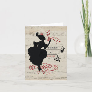 Tarjeta Reina de los Notecards cardíacos