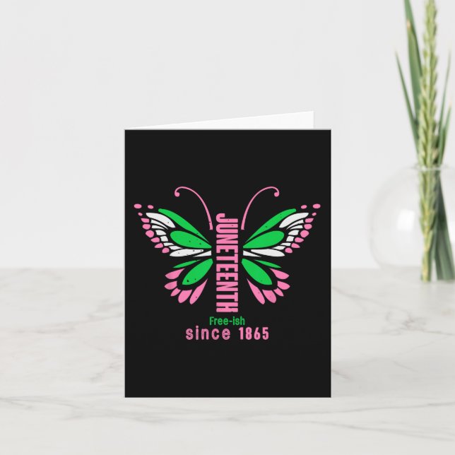 Tarjeta Reina de mariposa Cute Aka Junetdecin Tee (Anverso)