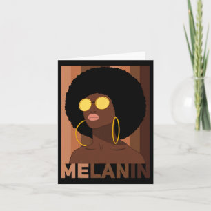 Tarjeta Reina de melanina Mes de la historia afroamericana