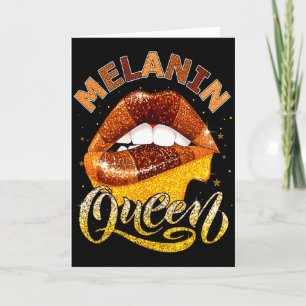 Tarjeta Reina de melanina mujer africana mes de la histori