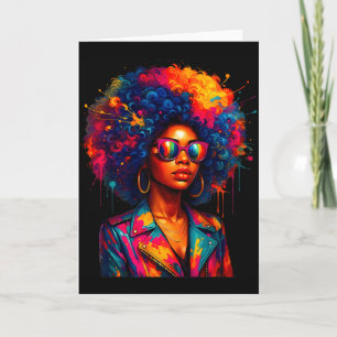 Tarjeta Reina de mujeres negras Afro Africana Melanina Got