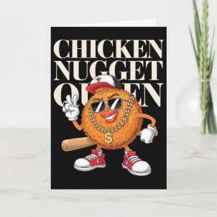 Tarjeta Reina de nuggets de pollo de comida 