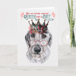 Tarjeta Reina de perro lobo por un día de cumpleaños diver
