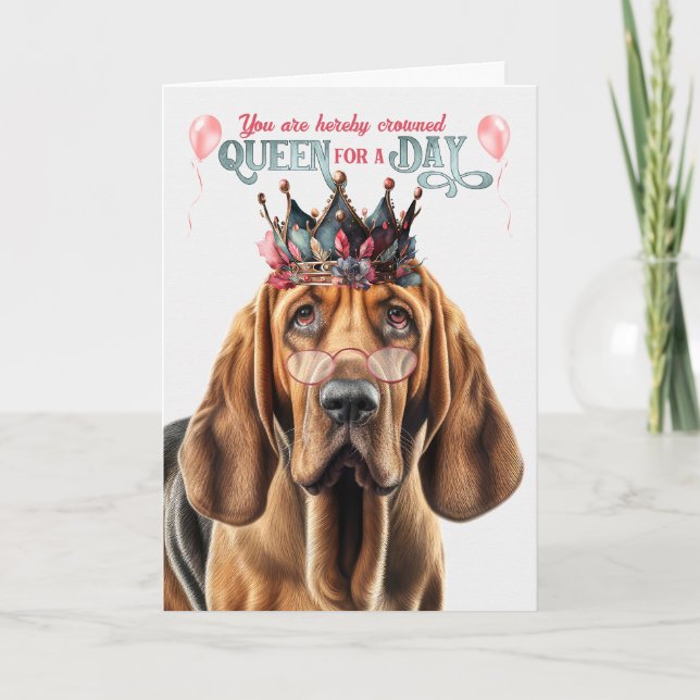 Tarjeta Reina de perro sangrienta por un día divertido cum (Anverso)