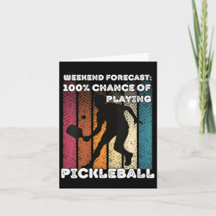 Tarjeta Reina de pickle ball femenina y jugadora divertida