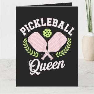 Tarjeta Reina de Pickleball Divertido Jugador de Picklebal