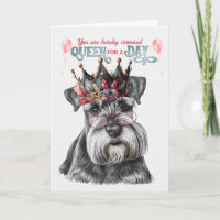 Reina de Schnauzer en miniatura por un día de cump