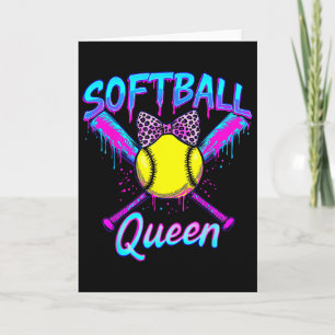 Tarjeta Reina de Softball Gráfico Para Mujeres Chicas Hela