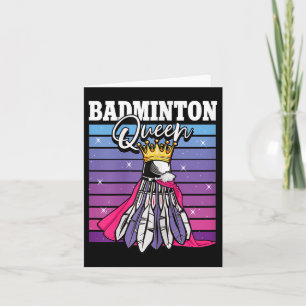 Tarjeta Reina del bádminton jugadora de voleibol