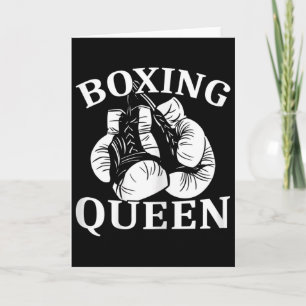 Tarjeta Reina del boxeo femenino luchadora kickboxing 