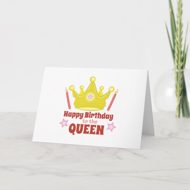 Tarjeta Reina del cumpleaños (Anverso)