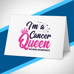 Tarjeta Reina del cumpleaños de cáncer de astrología signo